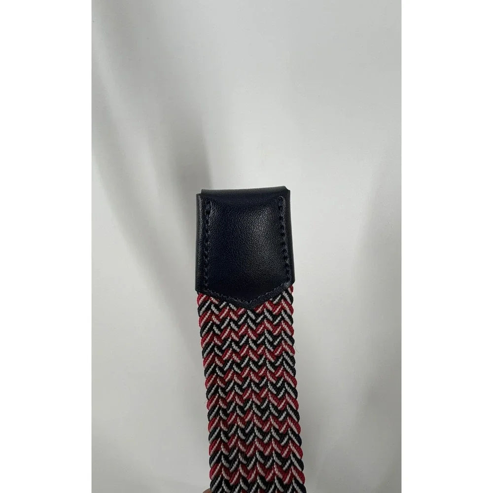 Callaway Golf On Par Stretch Belt Braided Burgundy Navy Matte Men Size XL(42-44)